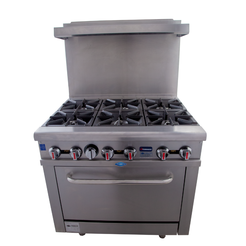 ESTUFA A GAS CON HORNO DE 6 PUESTOS